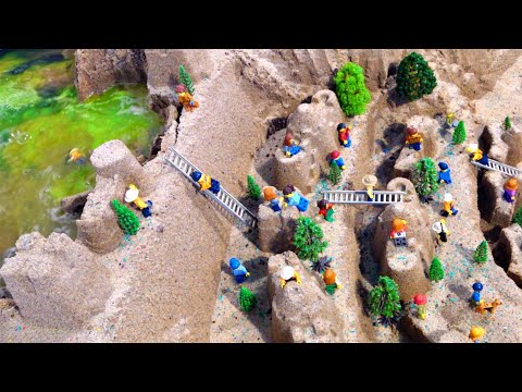 LEGO DAM BREACH - TOXIC TSUNAMI AND SAND CASTLE FLOOD DISASTER