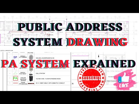 Public Address System Drawing | PA System explained