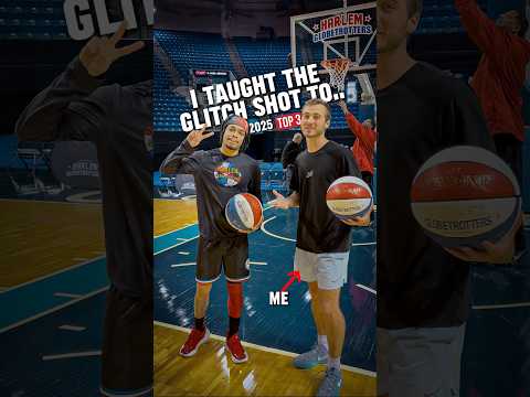 Who should learn the glitch next?🤯 #glitchshot #basketball #globetrotters #macmcclung