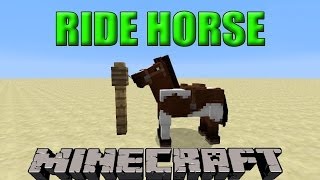 How To Ride A Horse In Minecraft | Minecraft 1.8 Update