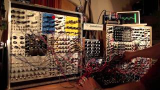 Video thumbnail for Klirrfaktor: MakeNoise René driving MFB Schlagzwerg (Kick & Snare) by TheKlirrfaktor