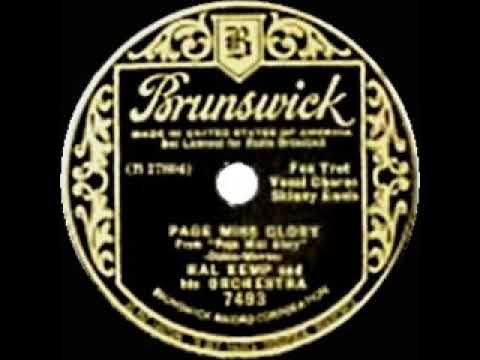 1935 HITS ARCHIVE: Page Miss Glory - Hal Kemp (Skinny Ennis, vocal)