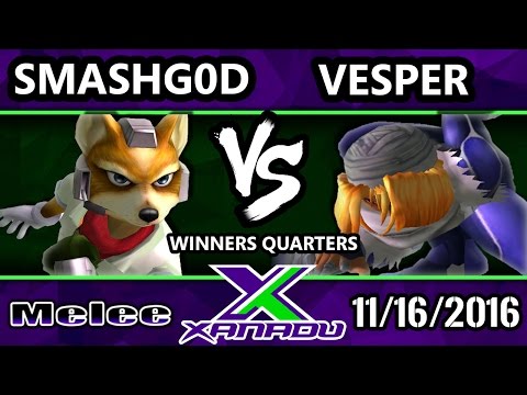 S@X 176 - SmashG0D (Fox) Vs. Vesper (Sheik) - SSBM Winners Quarters - Smash Melee
