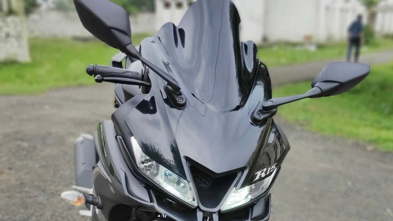 Watch video R15 V3 modification 😍 installatiing bubble visor and winglet🔥🔥 Now R15 V3 modification 😍 installatiing bubble visor and winglet🔥🔥