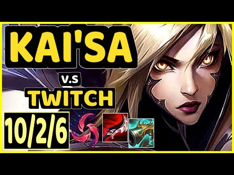 FENIX (KAI'SA) vs TWITCH - 10/2/6 KDA BOTTOM ADC GAMEPLAY - NA Ranked GRANDMASTER