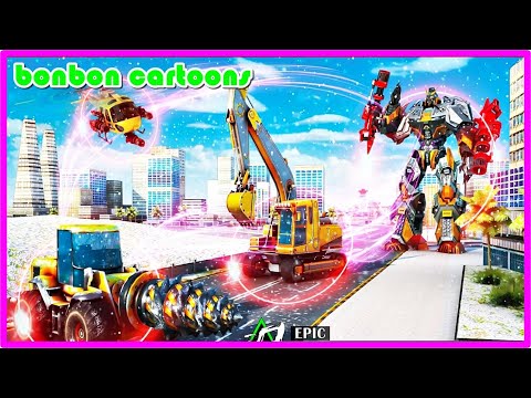 Robot Transformer - Excavator Robot Games | Mech Robots War Arena | Android Gameplay
