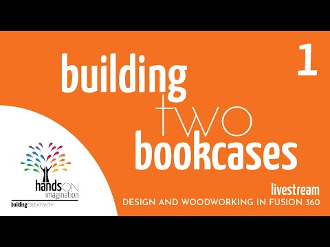 Basic Bookshelf, Part 1 of 2 - Design and Woodworking in Fusion 360 (Live)