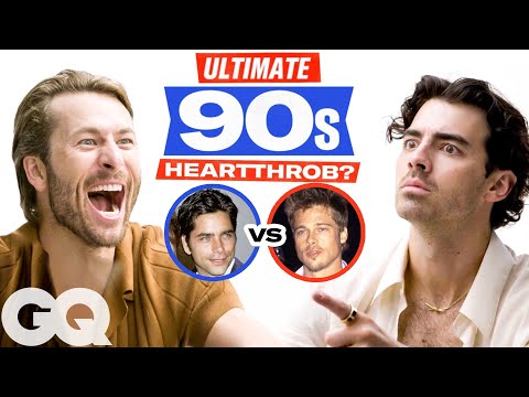 Joe Jonas & Glen Powell Debate the Ultimate 90s Heartthrob: Brad Pitt vs. John Stamos | GQ