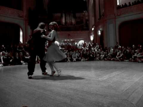  Juana Sepulveda  and  Mariano Frumboli  are  dancing  to  the  tango  "  El Flete  "
