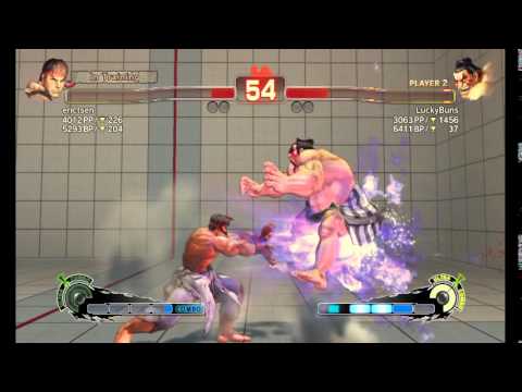 erictsen (Ryu) vs LuckyBuns (E. Honda) | USF4 Ranked Matches - 480p