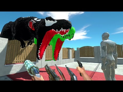 FPS PERSPECTIVE DEADLY MAZE vs ALL DINOSAURS - Animal Revolt Battle Simulator