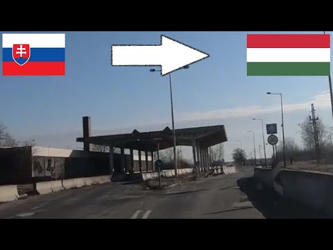 Slovakia - Hungary / Crossing The Border By Car