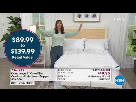 Concierge Collection 2" Overfilled Coolmax Mattress Topp...