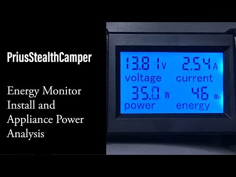 Energy Monitor Install, Power Usage Dometic CFX, Heater, LED, Prius Stealth Camper, Car Van