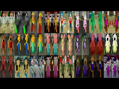 All Infected vs Non Infected Piggy Jumpscare - Roblox Piggy