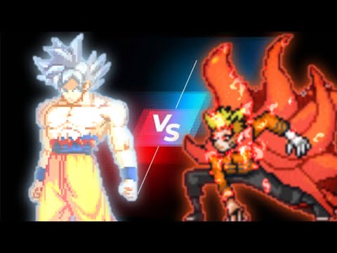 Son Goku MUI VS Naruto Baryon V3 in Jump Force Mugen 🔥