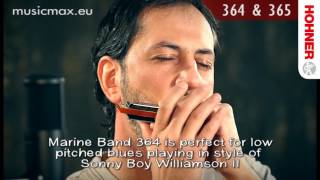 Video thumbnail for Harmonica Hohner Marine Band 364 & 365 | Sound demonstration by MusicMaxEu