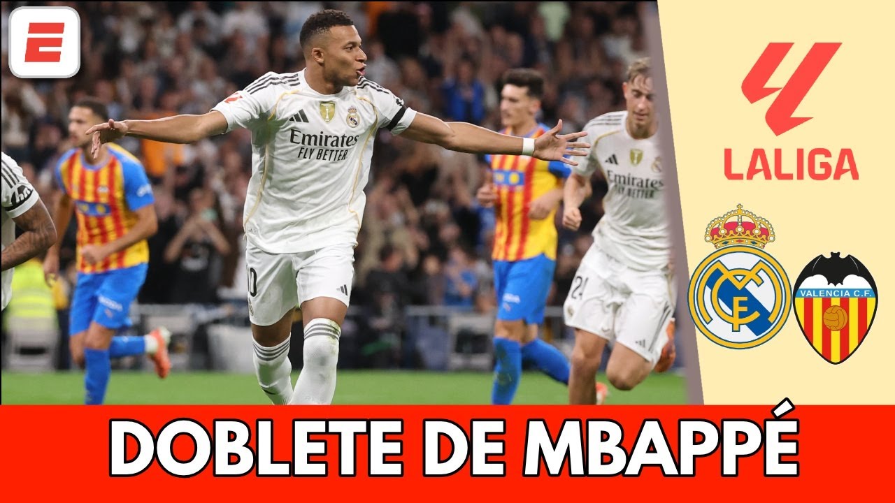 DOBLETE de MBAPPÉ tras asistencia de ARDA GULER para el 2-0 del REAL MADRID ante VALENCIA | La Liga