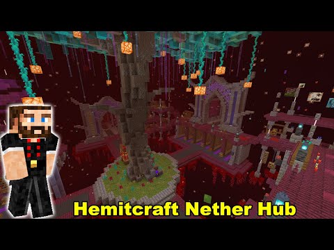 Hermitcraft Season 9 Nether Hub and Playing Ice Boat Race | Minecraft