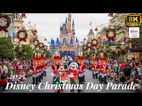 {8k} Disney Christmas Parade 2025 "Once Upon a Christmastime Parade" ABC TV taping LIVE