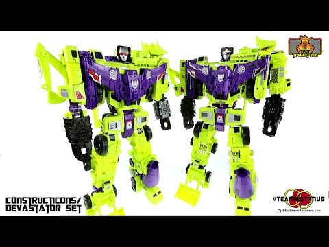 Video Review of the Toyhax/Reprolabels Combiner Wars Constructicons/Devastator set