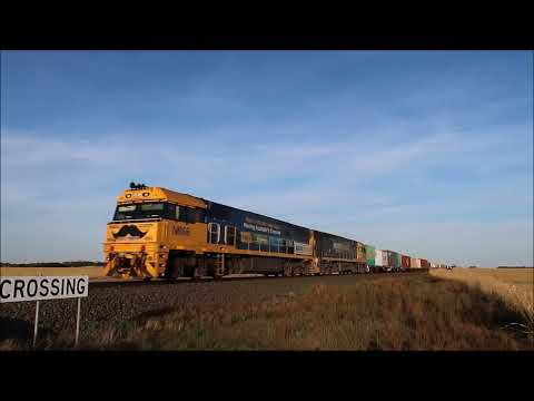 NR66 leads Pacific National freight 4MA5 near Inverleigh, Vic