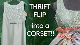 $13 THRIFT FLIP for PROM (w 3 dresses!) + prom dress giveaway! #upcycle  #thriftflip #corset