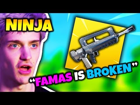 NINJA SAYS FAMAS BURST ASSAULT RIFLE IS BROKEN | Fortnite Daily Funny Moments Ep.68