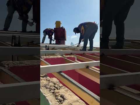 AVANZAN LOS TRABAJOS DE INSTALACIÓN DE LOS NUEVOS TECHOS DEL EDIFICIO 8 EN COROZAL