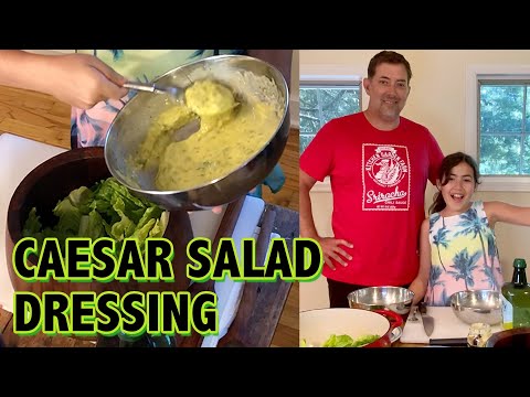 Caesar Salad Dressing (with no anchovies) EASY!