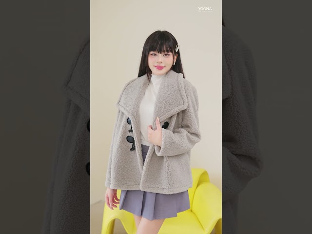 ED19S326 - Áo khoác dạ lông cừu