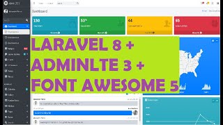 Integrate Laravel 8 with AdminLTE 3 and Font Aweso
