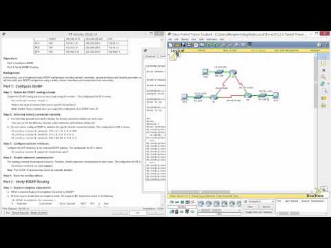 Packet Tracer 7.2.2.4 - Configuing Basic EIGRP with IPv4