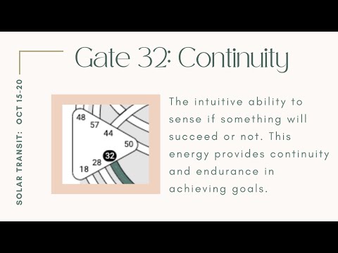 Human Design Solar Transit - Gate 32: Continuity (aka 'Success')