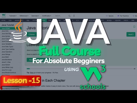 W3Schools Java Full Course For Beginners: Lesson-15 | Java W3Schools Tutorial | Java For Loop