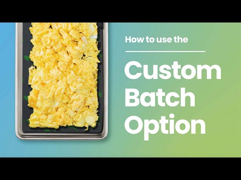 How to use the 'CUSTOM BATCH' Setting