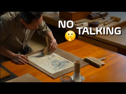 Unintentional ASMR | Traditional Japanese Printmaking | No Talking
