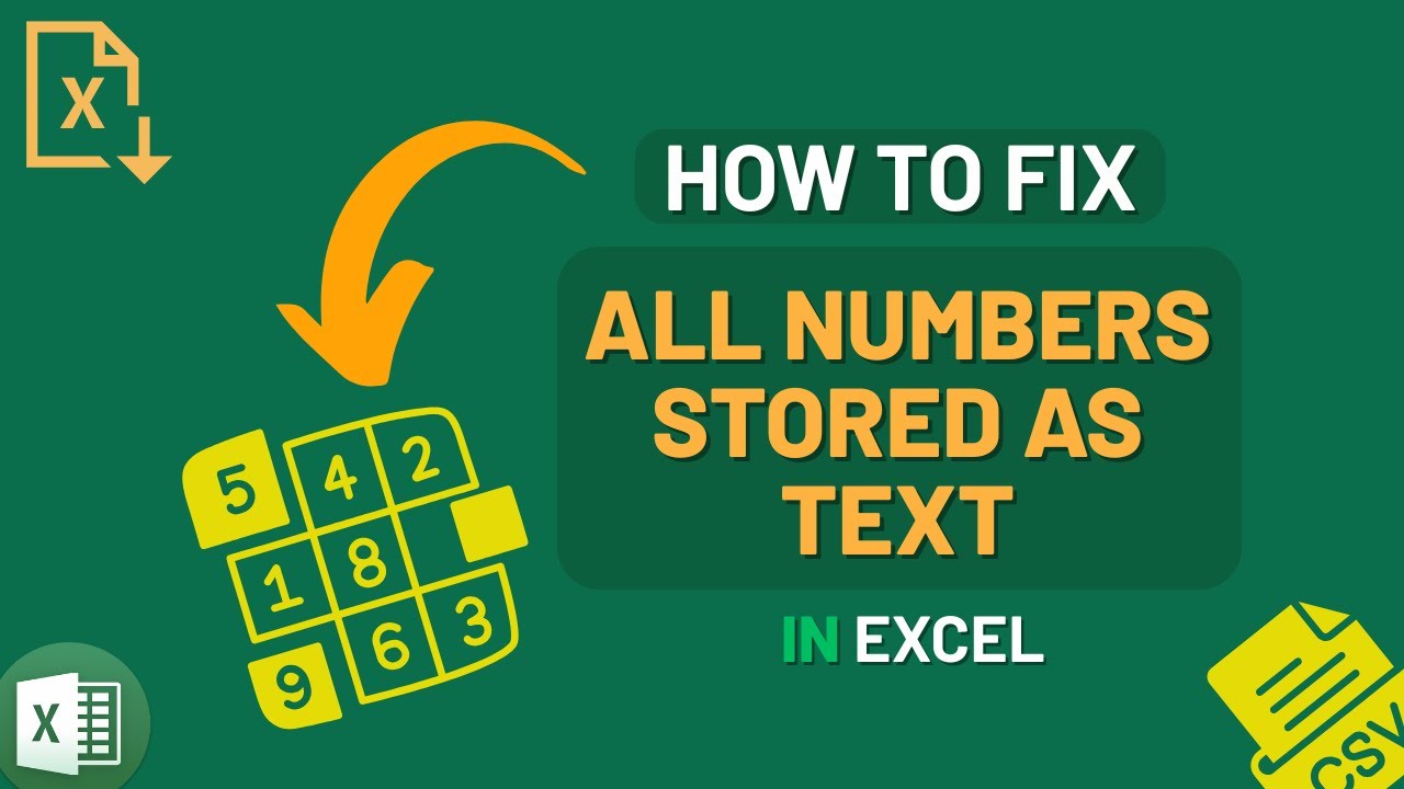 How to Fix All Numbers Stored as Text in Excel (3 Quick Solutions)