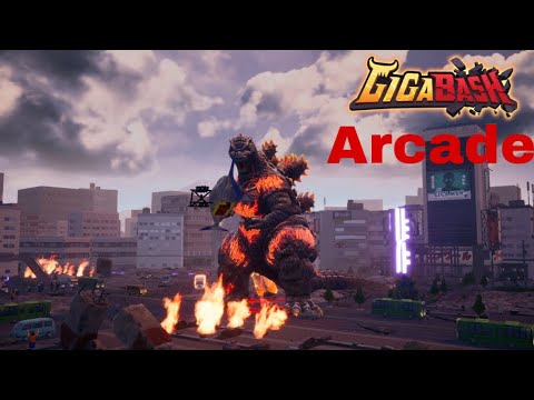 Gigabash - Arcade mode Godzilla gameplay
