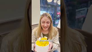 Trying Bingsu (Korean Shaved Ice) #travel #shorts