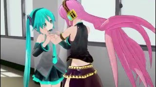 Yuri Kiss (Luka x Miku) (+insane Luka hair :c)