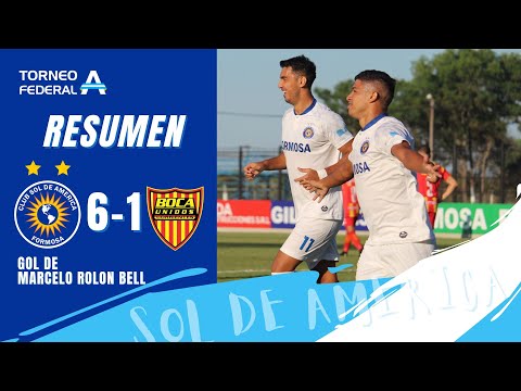 Sol de América 6-1 Boca Unidos. Gol de Marcelo Rolón Bell