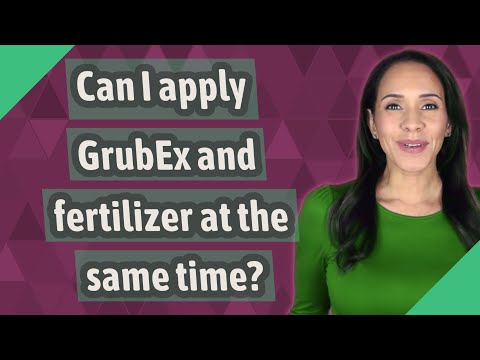 YouTube video about: Can I apply grubex and fertilizer at the same time?