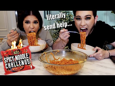 Why did we do this... Spicy Noodle Mukbang Challenge with Laura Lee