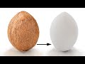 How to OPEN A COCONUT & REMOVE COCONUT MEAT easily