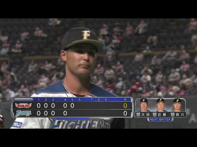 【5回表】今季初登板のファイターズ・上原 5回無失点4奪三振の好投!! 2020/9/2 F-E