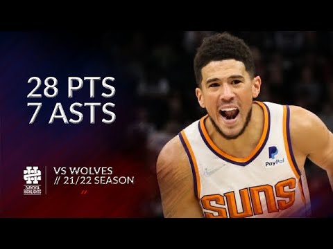 Devin Booker 28 pts 7 asts vs Wolves 21/22 season