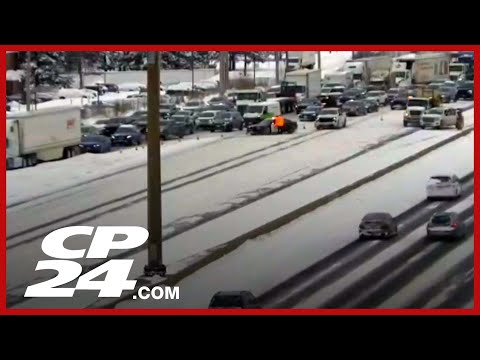 Highway 400 southbound closed at Finch Avenue with no estimation of reopening