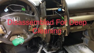 Honda CR-V dashboard and instrument panel disassembly