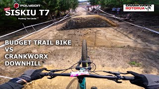 Budget Trail Bike Takes On Crankworx Downhill Part 1 - Polygon Siskiu T7